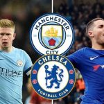 Zdjęcie obrazuje zawodników Manchester City i Chelsea