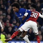 Obrazek przedstawia zawodników Chelsea i Arsenalu
