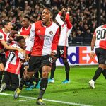 Gracze Feyenoordu Rotterdamn po strzelonej bramce