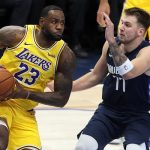 Obrazek przedstawia liderów Los Angeles Lakers oraz Dallas Mavericks