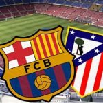 Obrazek przedstawia logo Barcelony i Atletico