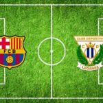Obrazek przedstawia logo Barcelony i Leganes