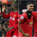 Obrazek przedstawia zawodników Liverpoolu i Manchesteru United