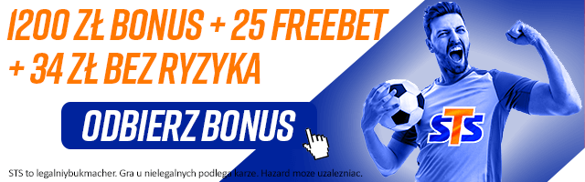 Freebet czyli darmowy zakład bukmacherski w ofercie legalnych bukmacherów w Polsce Belka prezentująca bonus sts