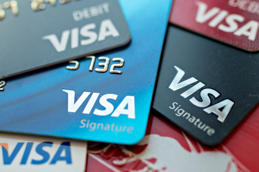 karty visa zakłady