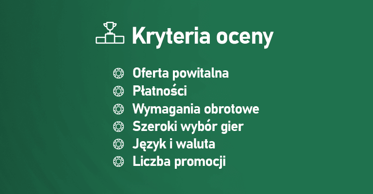 kasyno ranking ocena kryteriów