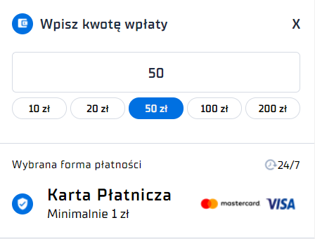 wpłata visa