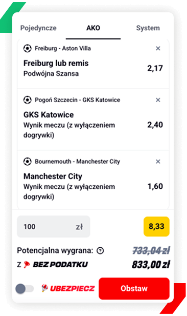 Betclic kupon bez podatku