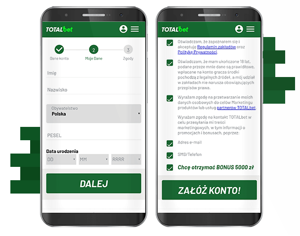 Rejestracja w TOTALbet