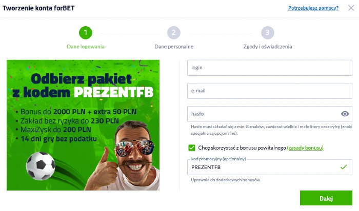 forBET kod promocyjny ekstra bonus