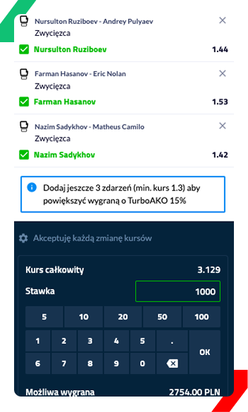 UFC kupon forBET