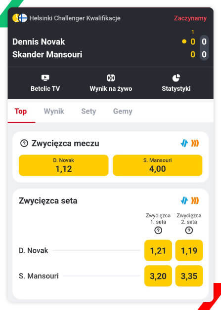 zakłady live betclic