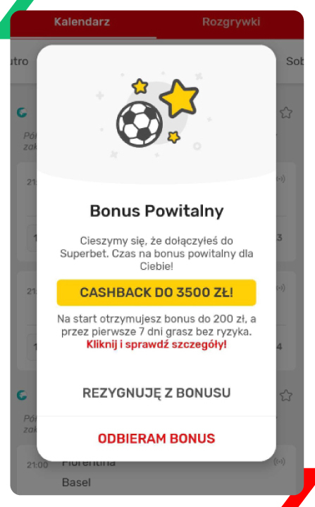 zakład bez ryzyka superbet