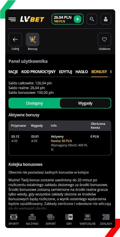 lvbet bonus od pierwszego depozytu