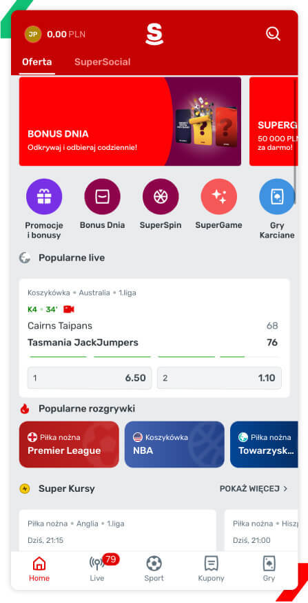 Aplikacja mobilna Superbet