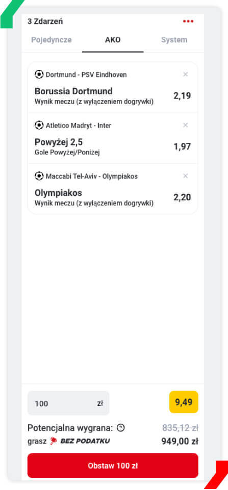 kupon bez podatku promocja betclic