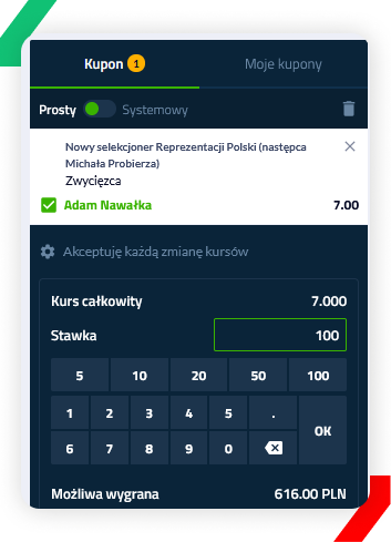 zakład na Nawałkę w forBET