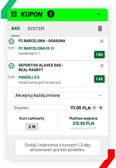 Kupon TOTALbet La Liga